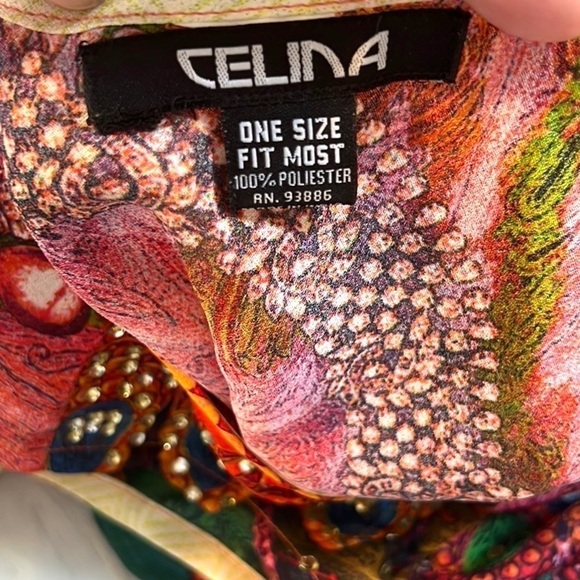 ⭐️Celina,Peacock & Rhinestones, lIncredible Lightweight Cover-Up,Design 🔥,Size L - Picture 14 of 16